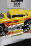 Loose Hot Wheels Yellow '57 Chevy Bel Air w/GHO's