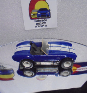 LOOSE 1980's HOT WHEELS Blue Shelby Cobra w/White Hub Real Riders