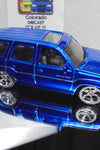 LOOSE HOT WHEELS Blue Chrome Cadillac Escalade w/Real Riders