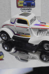 LOOSE HOT WHEELS White Lexmark 3-Window '34 Ford w/Real Riders