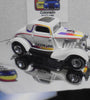 LOOSE HOT WHEELS White Lexmark 3-Window '34 Ford w/Real Riders