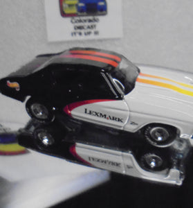 LOOSE HOT WHEELS Black/White Lexmark 1970 Chevelle SS w/Real Riders