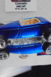 LOOSE HOT WHEELS Blue Chrome '33 Ford w/Real Riders