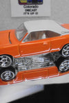 LOOSE HOT WHEELS Orange 1969 Dodge Charger w/Real Riders