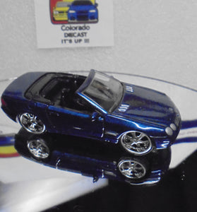 LOOSE HOT WHEELS Blue Chrome Mercedes SL55 w/Real Riders