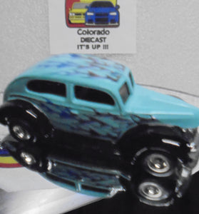 LOOSE HOT WHEELS Teal Motor City Classics Fat Fendered '40 w/Real Riders