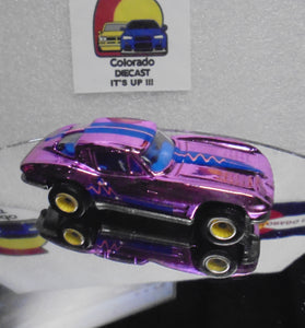 LOOSE HOT WHEELS Pink Chrome '63 Split Window Corvette w/Real Riders