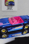 LOOSE HOT WHEELS Blue Chrome Custom Corvette w/Real Riders