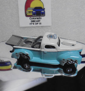LOOSE HOT WHEELS Teal/White '40 Ford Pickup Treasure Hunt w/Real Riders