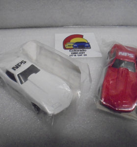 1991 Hot Wheels National Premiums Show NPS Promo Corvette Stingrays Red & White Original Baggies
