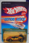 1983 HOT WHEELS ULTRA HOTS GOLD FLAME RUNNER YELLOWED BLISTER UNPUNCHED CARD