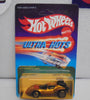 1983 HOT WHEELS ULTRA HOTS GOLD FLAME RUNNER YELLOWED BLISTER UNPUNCHED CARD