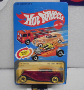 1982 HOT WHEELS RED '31 DOOZIE UNPUNCHED CARD