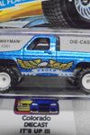 1983 HOT WHEELS REAL RIDERS BLUE BYWAYMAN TRUCK W/WHITE HUB RR'S