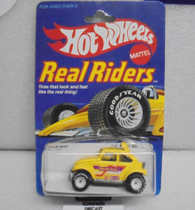 1983 HOT WHEELS REAL RIDERS YELLOW VOLKSWAGEN BAJA BUG W/WHITE HUB RR'S