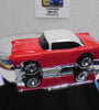 LOOSE HOT WHEELS RED/ WHITE '55 CHEVY BEL AIR  W/GOOD YEAR REAL RIDERS