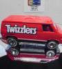 LOOSE HOT WHEELS RED TWIZZLERS 70'S VAN W/REAL RIDERS