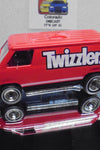 LOOSE HOT WHEELS RED TWIZZLERS 70'S VAN W/REAL RIDERS