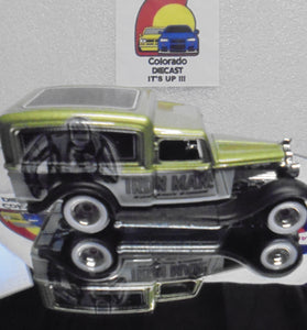 LOOSE HOT WHEELS IRON MAN 1934 DODGE DELIVERY w/REAL RIDERS