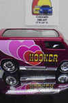 LOOSE HOT WHEELS MAROON HOOKEER HEADERS CUSTOM '77 DODGE VAN w/REAL RIDERS