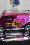 LOOSE HOT WHEELS MAROON HOOKEER HEADERS CUSTOM '77 DODGE VAN w/REAL RIDERS