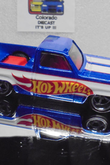 LOOSE HOT WHEELS BLUE/WHITE ANNIVERSARY EDITION '83 CHEVY SILVERADO w/REAL RIDERS (Copy)