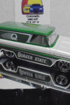 LOOSE HOT WHEELS GREEN/WHITE QUAKER STATE 64 GMC PANEL TRUCK w/REAL RIDERS