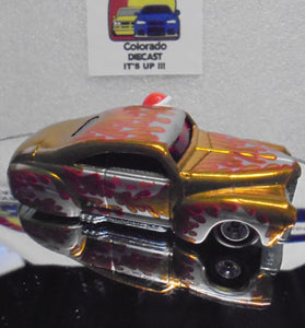 LOOSE HOT WHEELS GOLD HOLIDAY TAIL DRAGGER w/Real Riders