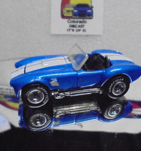 LOOSE HOT WHEELS BLUE AUTOMILESTONES SHELBY COBRA 427 S/C w/Real Riders