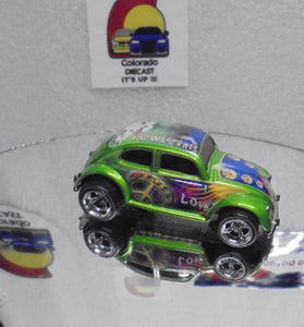 LOOSE HOT WHEELS GREEN VOLKSWAGEN BUG w/RR'S