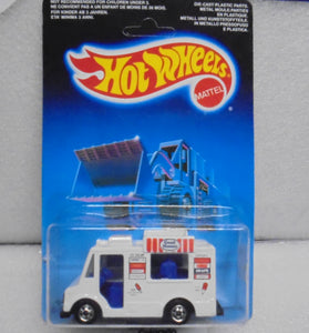 1987 HOT WHEELS WHITE GOOD HUMOR TRUCK UNPUNCHED INTERNATIONAL CARD