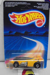 1987 HOT WHEELS YELLOW SHADOW JET UNPUNCHED INTERNATIONAL CARD