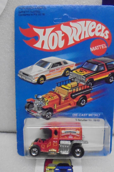 1981 HOT WHEELS RED T-TOTALLER UNPUNCHED CARD