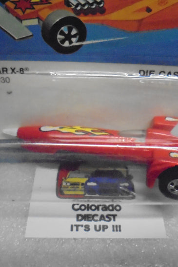 1983 HOT WHEELS RED TRICAR X8 LEFT FACE