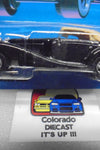 1987 HOT WHEELS BLACK MERCEDES 540K UNPUNCHED INTERNATIONAL CARD