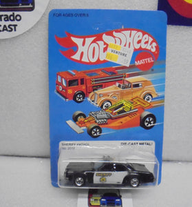 1983 HOT WHEELS BLACK SHERIFF PATROL UNPUNCHED CARD