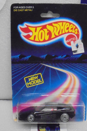 1986 HOT WHEELS BLACK w/RED INTERIOR FERRARI TESTAROSSA