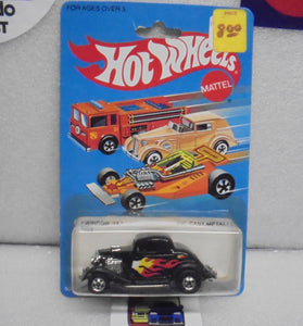 1982 HOT WHEELS BLACK w/FLAMES 3-WINDOW '34
