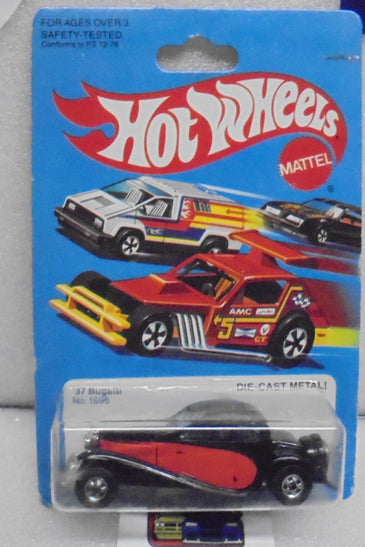 1979 HOT WHEELS BLACK/RED '37 BUGATTI BLACKWALLS