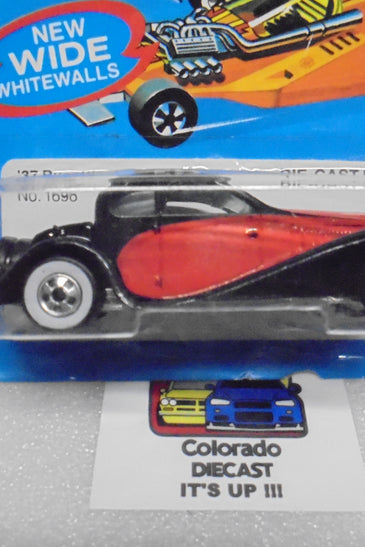 1982 HOT WHEELS BLACK/RED '37 BUGATTI WHITEWALLS