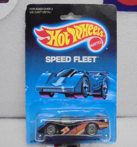 1988 HOT WHEELS SPEED FLEET BLACK SOL AIRE CX4 LEFT FACING PURPLE TAMPO'S