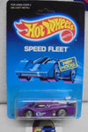 1988 HOT WHEELS SPEED FLEET TEAL PURPLE GT RACER UNPUNCHED CARD