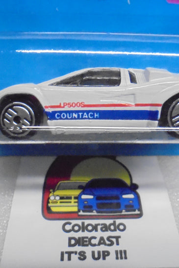 1988 HOT WHEELS SPEED FLEET WHITE LAMBORGHINI COUNTACH w/TAMPO'S