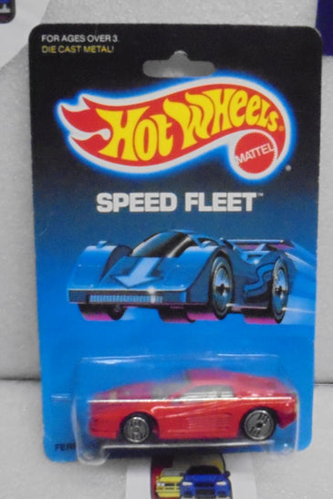 1988 HOT WHEELS SPEED FLEET RED FERRARI TESTAROSSA TAN INTERIOR