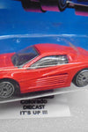 1988 HOT WHEELS SPEED FLEET RED FERRARI TESTAROSSA BLACK INTERIOR