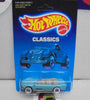 1988 HOT WHEELS CLASSICS TEAL '65 MUSTANG CONVERTIBLE UNPUNCHED CARD