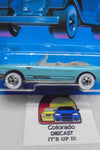 1988 HOT WHEELS CLASSICS TEAL '65 MUSTANG CONVERTIBLE UNPUNCHED CARD