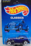 1988 HOT WHEELS CLASSICS BLUE CLASSIC CADDY LEFT FACING UNPUNCHED CARD