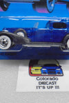 1988 HOT WHEELS CLASSICS BLUE CLASSIC CADDY LEFT FACING UNPUNCHED CARD