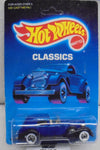 1988 HOT WHEELS CLASSICS BLUE CLASSIC CADDY RIGHT FACING UNPUNCHED CARD